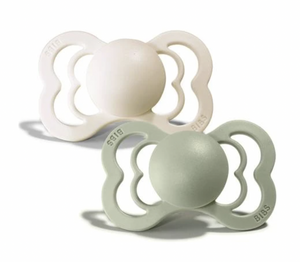 BIBS Dummies Supreme - Natural Rubber | Silicone - Twin Pack
