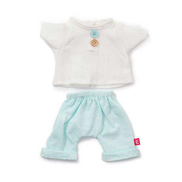 Miniland Doll Clothes - Sea Coloured T-Shirt & Pants Set | 38cm Doll