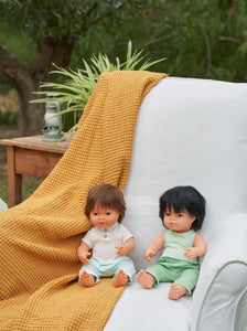Miniland Doll Clothes - Sea Coloured T-Shirt & Pants Set | 38cm Doll