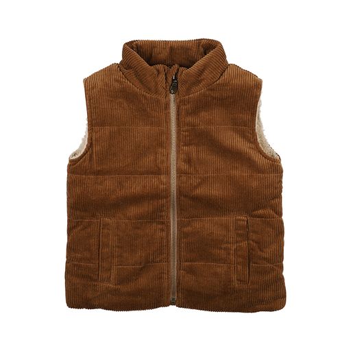 fox & finch Wallaby Cord Puffa Vest - Caramel