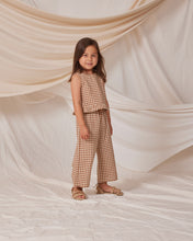 Load image into Gallery viewer, Rylee + Cru wide leg pant || camel gingham
