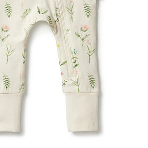 wilson + frenchy Organic Zipsuit with Feet - Wild Flower