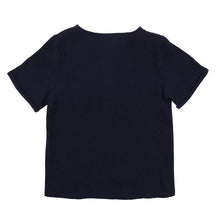 Load image into Gallery viewer, Bébé Navy Crinkle Top