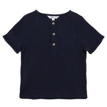 Load image into Gallery viewer, Bébé Navy Crinkle Top