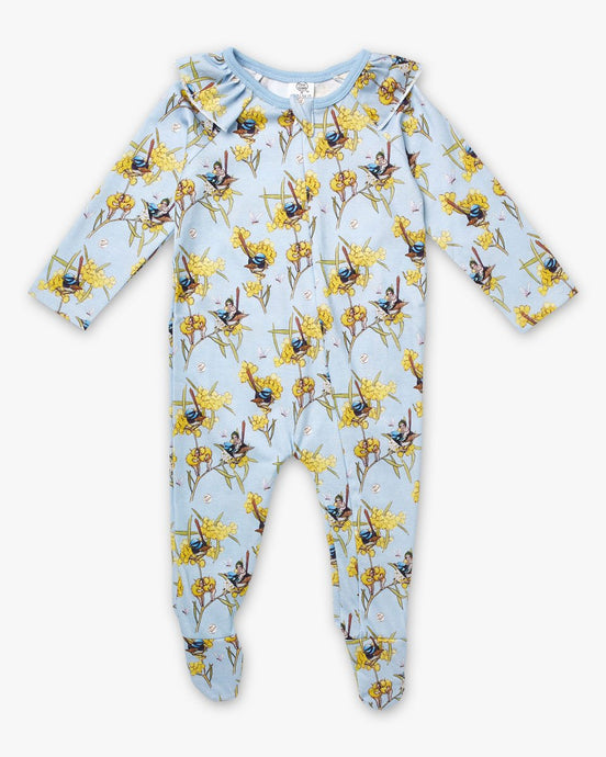 Walnut - May Gibbs Zali Zip Onesie - Morning Wren