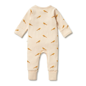 wilson + frenchy Organic Rib Zipsuit - assorted