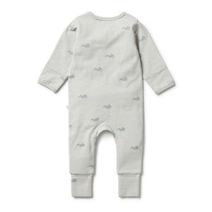 wilson + frenchy Organic Rib Zipsuit - assorted