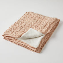 Load image into Gallery viewer, Aurora Cable Knit Baby Blanket