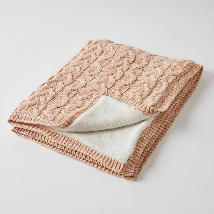 Aurora Cable Knit Baby Blanket