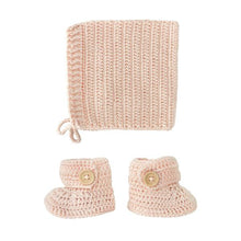 Load image into Gallery viewer, O.B Designs Crochet Bonnet &amp; Bootie Set | Handmade - assorted colours