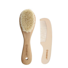 Load image into Gallery viewer, haakaa Goat Wool Baby Brush &amp; Comb Set