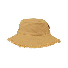 Load image into Gallery viewer, Bébé Mustard Linen Sun Hat