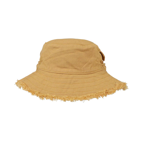 Bébé Mustard Linen Sun Hat
