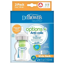 Load image into Gallery viewer, Dr Brown&#39;s Wide Neck Options+ Anti Colic Vented Bottles - 2 pack