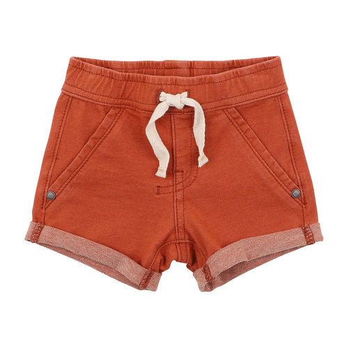 fox & finch Boys Rust Knit Denim Shorts 3-7 YRS